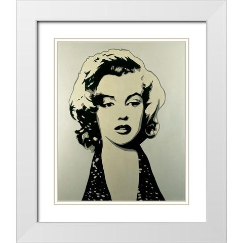 Icone I White Modern Wood Framed Art Print with Double Matting by Castilla, Marco