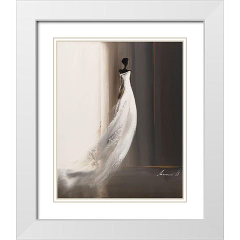 Silhouette feminine I White Modern Wood Framed Art Print with Double Matting by Tramoni, Oliver