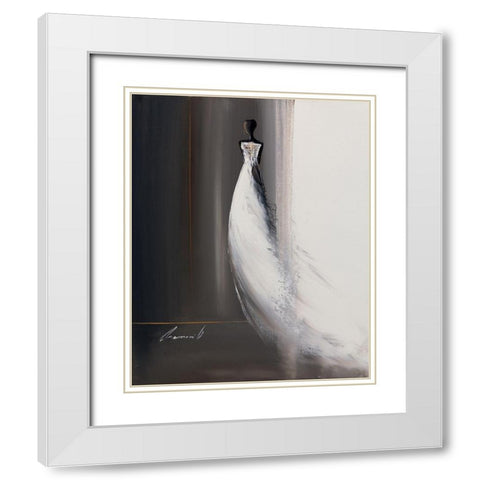 Silhouette feminine II White Modern Wood Framed Art Print with Double Matting by Tramoni, Oliver