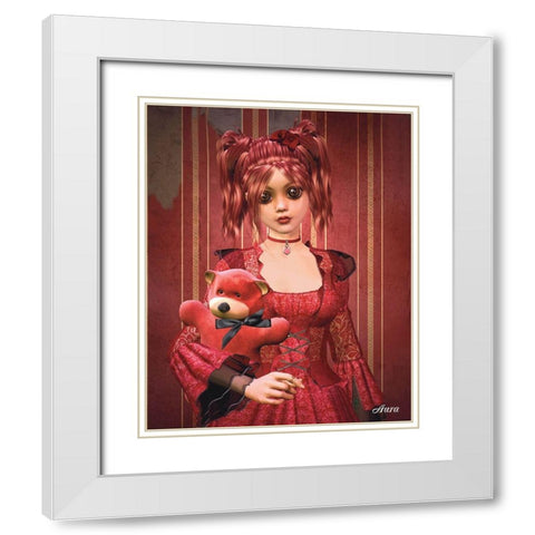 Bloody Angel White Modern Wood Framed Art Print with Double Matting by Aura