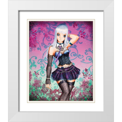 Loligoth White Modern Wood Framed Art Print with Double Matting by Zuleta, Miguel