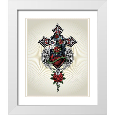 La Reine de mon cÅ“ur White Modern Wood Framed Art Print with Double Matting by Braun Studio
