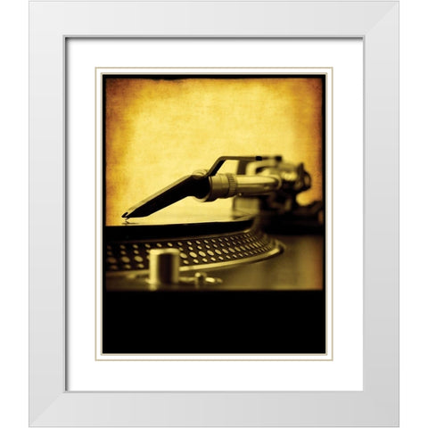 Music Vinyl 1 White Modern Wood Framed Art Print with Double Matting by Braun Studio