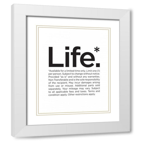 Life White Modern Wood Framed Art Print with Double Matting by Braun Studio