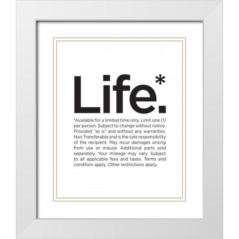 Life White Modern Wood Framed Art Print with Double Matting by Braun Studio