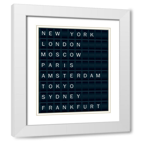 Airport White Modern Wood Framed Art Print with Double Matting by Braun Studio