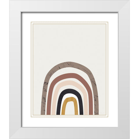 Bohemia 4 White Modern Wood Framed Art Print with Double Matting by BRAUN Studio