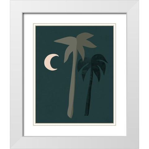 DÃ©sert 3 White Modern Wood Framed Art Print with Double Matting by BRAUN Studio