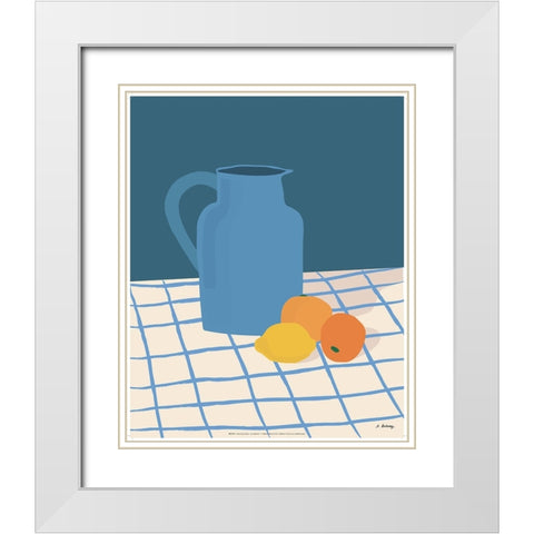 Dubussy - Jus vitamine White Modern Wood Framed Art Print with Double Matting by Dubussy