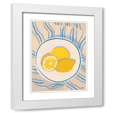 Dubussy - Citrons dete White Modern Wood Framed Art Print with Double Matting by Dubussy