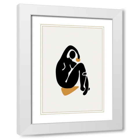 Braun Studio - Silhouette graphique White Modern Wood Framed Art Print with Double Matting by Braun Studio