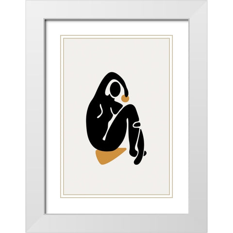 Braun Studio - Silhouette graphique White Modern Wood Framed Art Print with Double Matting by Braun Studio