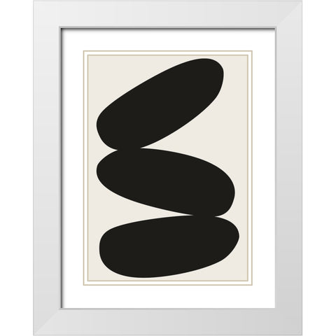 Braun Studio - Galets White Modern Wood Framed Art Print with Double Matting by Braun Studio