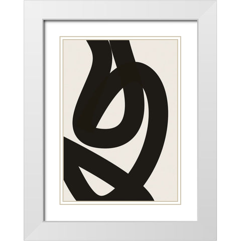Braun Studio - Lignes abstraites 1 White Modern Wood Framed Art Print with Double Matting by Braun Studio
