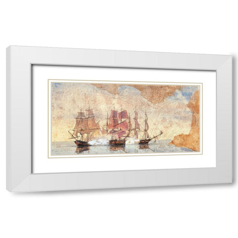 Saint-Nazaire White Modern Wood Framed Art Print with Double Matting by Letestu, Philippe