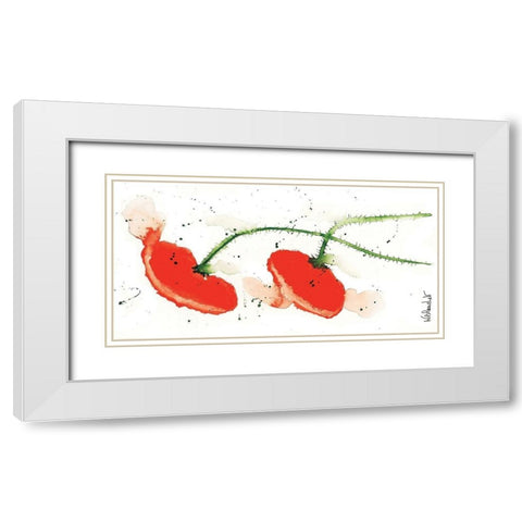 Parade coquelicots I White Modern Wood Framed Art Print with Double Matting by Blanchet, Karl