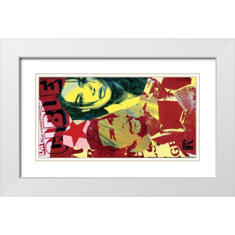 Sortie mercredi White Modern Wood Framed Art Print with Double Matting by Raynal, Paul