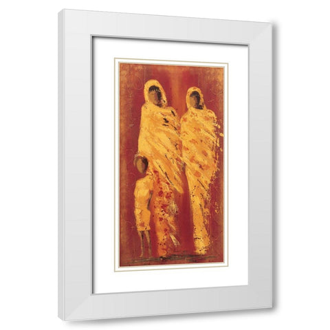 Femmes marocaines II White Modern Wood Framed Art Print with Double Matting by Johanna