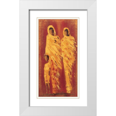 Femmes marocaines II White Modern Wood Framed Art Print with Double Matting by Johanna