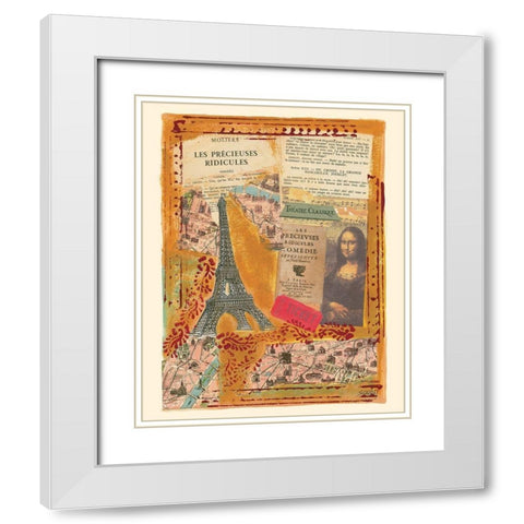 Les precieuses ridicules White Modern Wood Framed Art Print with Double Matting by Sigrid, M.