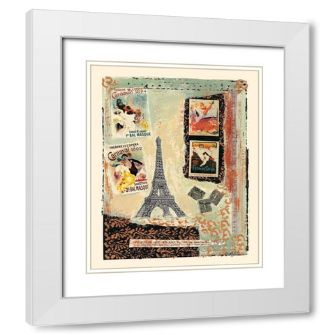 Paris festif White Modern Wood Framed Art Print with Double Matting by Sigrid, M.