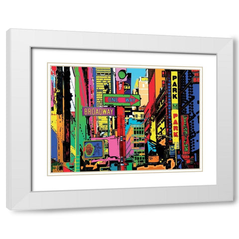 One way White Modern Wood Framed Art Print with Double Matting by Potron, Geraldine