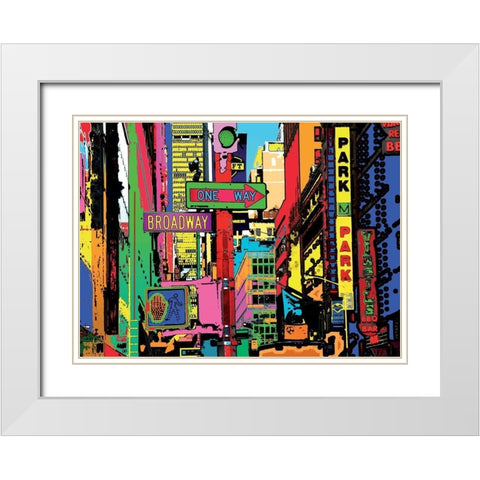 One way White Modern Wood Framed Art Print with Double Matting by Potron, Geraldine