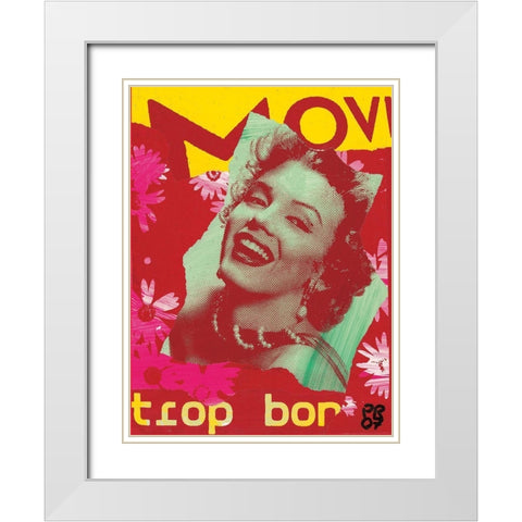 Movie White Modern Wood Framed Art Print with Double Matting by Raynal, Paul