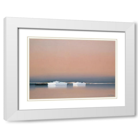 Reflets du matin White Modern Wood Framed Art Print with Double Matting by Doutreleau