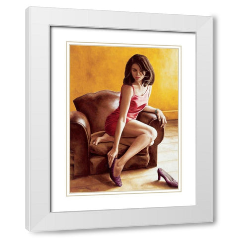 Lastragale White Modern Wood Framed Art Print with Double Matting by Bouvattier, Annick