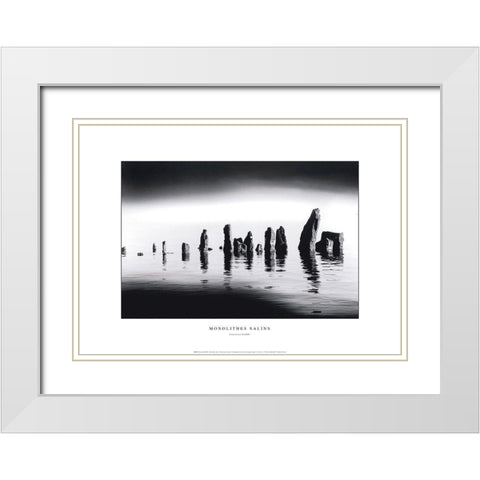 Monolithes salins White Modern Wood Framed Art Print with Double Matting by Bazin, Emmanuel