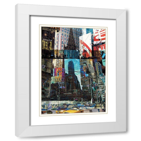 NYC White Modern Wood Framed Art Print with Double Matting by Bouteiller, Cedric