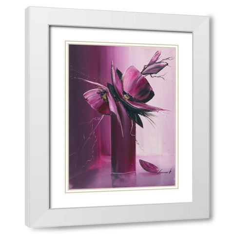 Envol  White Modern Wood Framed Art Print with Double Matting by Tramoni, Oliver