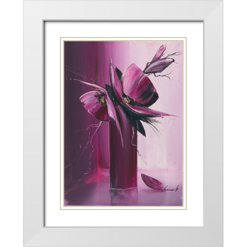 Envol  White Modern Wood Framed Art Print with Double Matting by Tramoni, Oliver