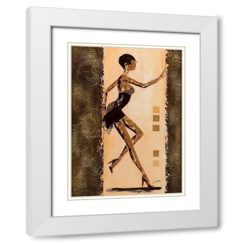 Audacieuse I White Modern Wood Framed Art Print with Double Matting by Johanna
