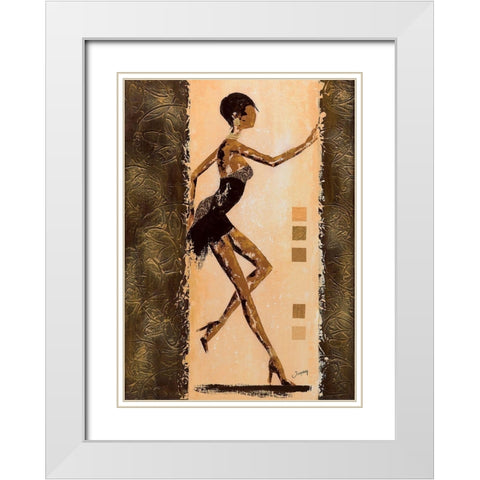 Audacieuse I White Modern Wood Framed Art Print with Double Matting by Johanna