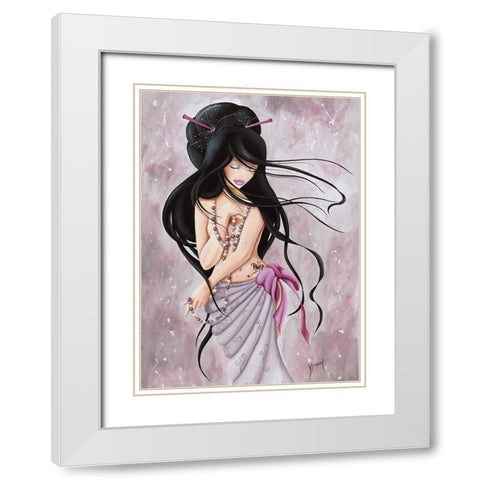 Lilou Jewel White Modern Wood Framed Art Print with Double Matting by Rhumeur, Aurelie