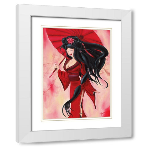 Lilou San White Modern Wood Framed Art Print with Double Matting by Rhumeur, Aurelie