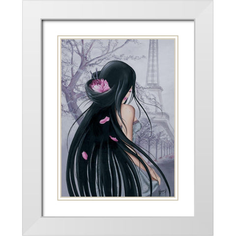 Melo Lilou in Paris I White Modern Wood Framed Art Print with Double Matting by Rhumeur, Aurelie