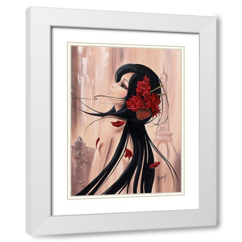 Lilou Paris et romance I White Modern Wood Framed Art Print with Double Matting by Rhumeur, Aurelie