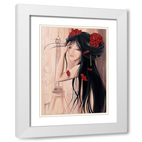 Lilou Paris et romance II White Modern Wood Framed Art Print with Double Matting by Rhumeur, Aurelie