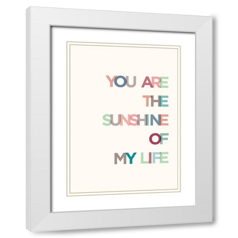 Sunshine White Modern Wood Framed Art Print with Double Matting by Braun Studio