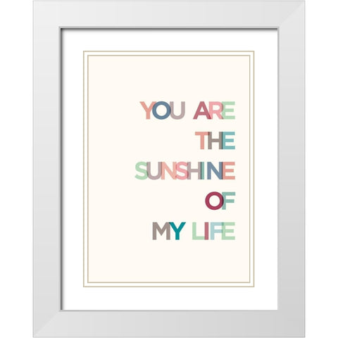 Sunshine White Modern Wood Framed Art Print with Double Matting by Braun Studio