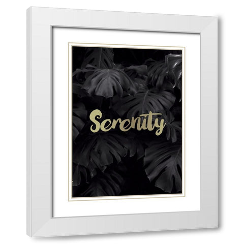 Serenity White Modern Wood Framed Art Print with Double Matting by Braun Studio