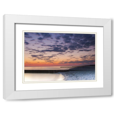 Ponton 2 White Modern Wood Framed Art Print with Double Matting by Braun Studio