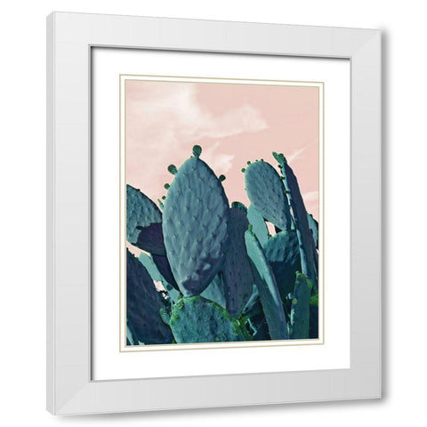 Figuiers Barbarie White Modern Wood Framed Art Print with Double Matting by Braun Studio