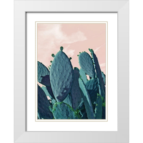 Figuiers Barbarie White Modern Wood Framed Art Print with Double Matting by Braun Studio