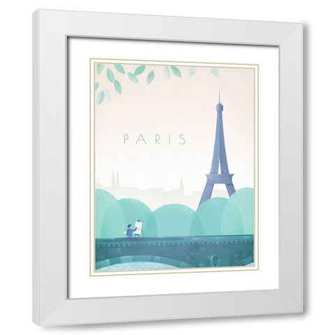 Paris White Modern Wood Framed Art Print with Double Matting by Atelier Editions Braun