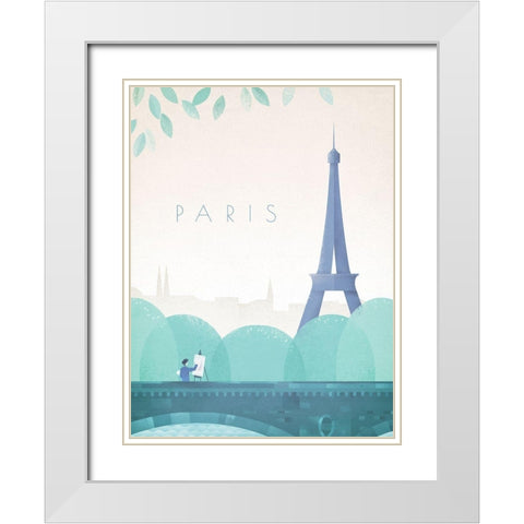 Paris White Modern Wood Framed Art Print with Double Matting by Atelier Editions Braun