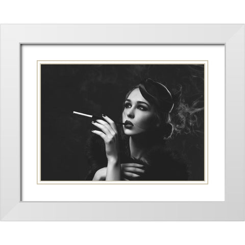 Smoke and Dream White Modern Wood Framed Art Print with Double Matting by BRAUN Studio